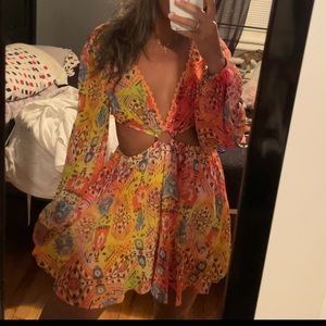 Cut out multicolored outfit, romper